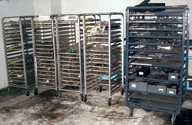 Storage Racks, on casters, 18 tray capacity.